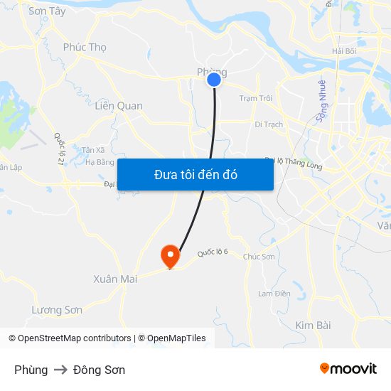 Phùng to Đông Sơn map