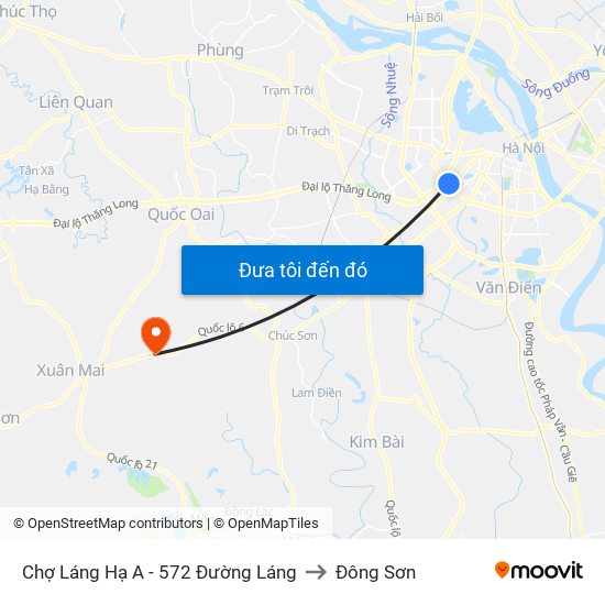 Chợ Láng Hạ A - 572 Đường Láng to Đông Sơn map