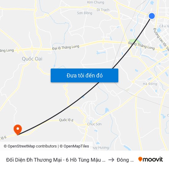 Đối Diện Đh Thương Mại - 6 Hồ Tùng Mậu (Cột Sau) to Đông Sơn map