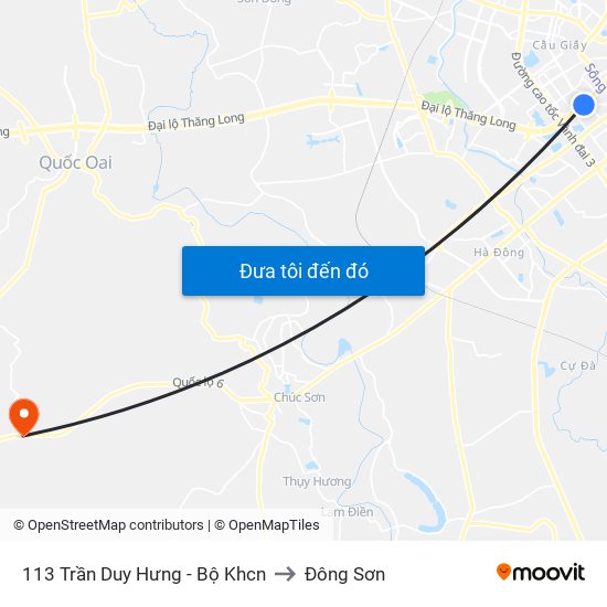 113 Trần Duy Hưng - Bộ Khcn to Đông Sơn map