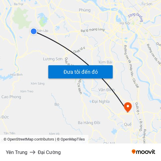 Yên Trung to Đại Cường map