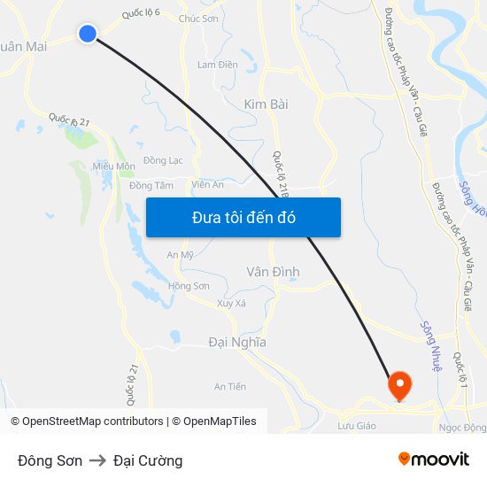 Đông Sơn to Đại Cường map