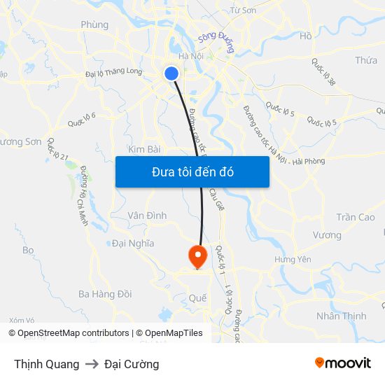 Thịnh Quang to Đại Cường map