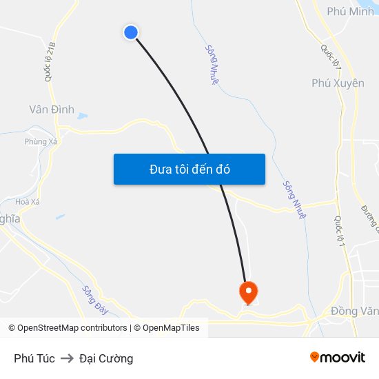 Phú Túc to Đại Cường map