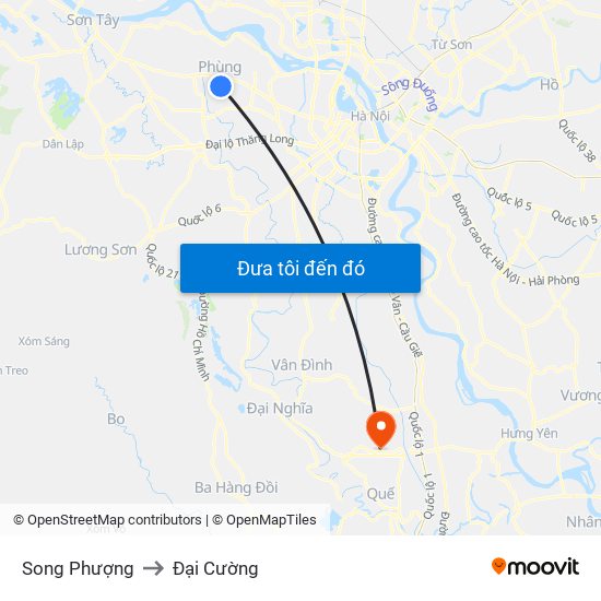 Song Phượng to Đại Cường map