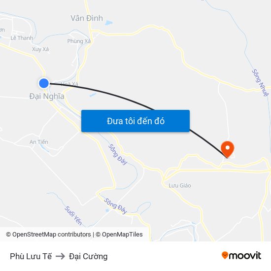 Phù Lưu Tế to Đại Cường map