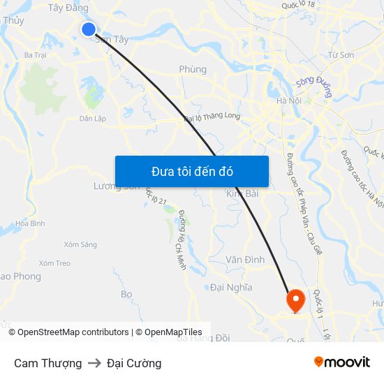 Cam Thượng to Đại Cường map