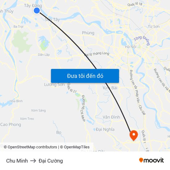 Chu Minh to Đại Cường map