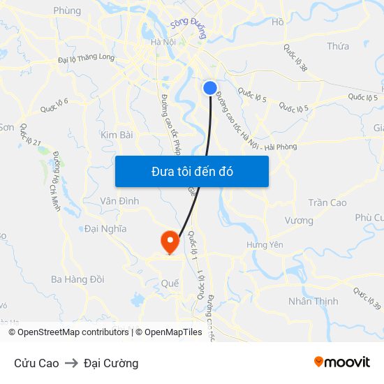Cửu Cao to Đại Cường map