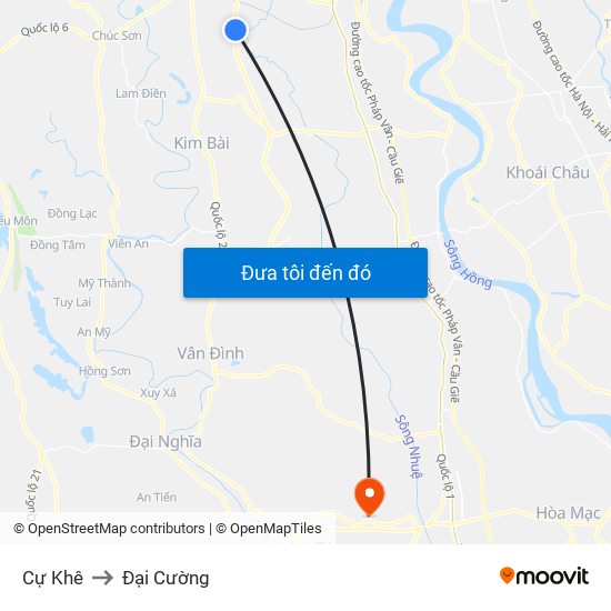 Cự Khê to Đại Cường map