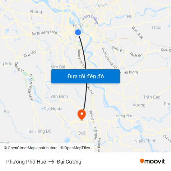 Phường Phố Huế to Đại Cường map