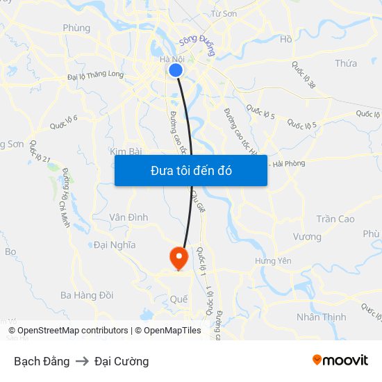 Bạch Đằng to Đại Cường map