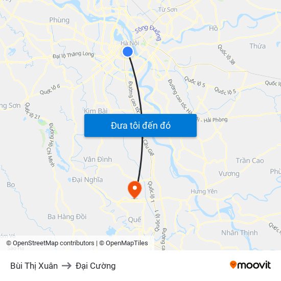 Bùi Thị Xuân to Đại Cường map