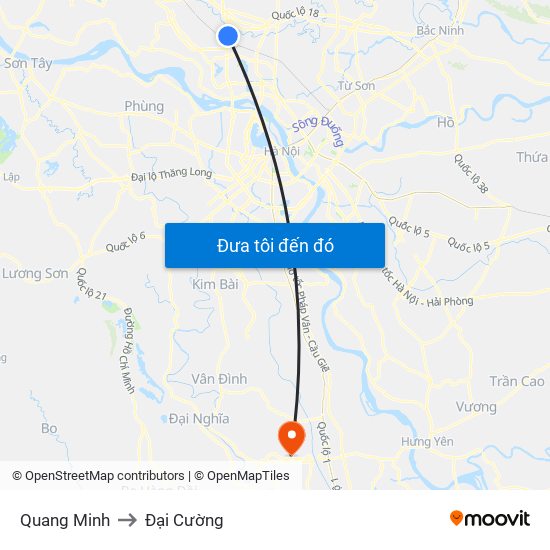 Quang Minh to Đại Cường map