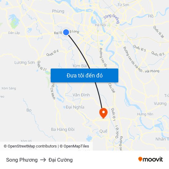 Song Phương to Đại Cường map