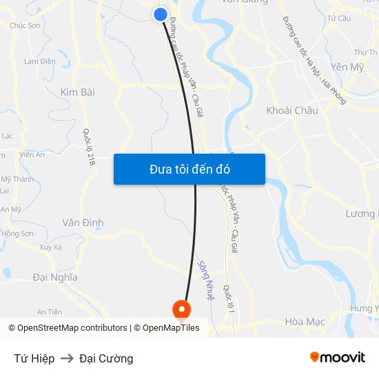 Tứ Hiệp to Đại Cường map