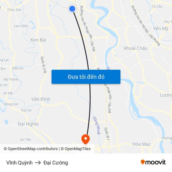 Vĩnh Quỳnh to Đại Cường map