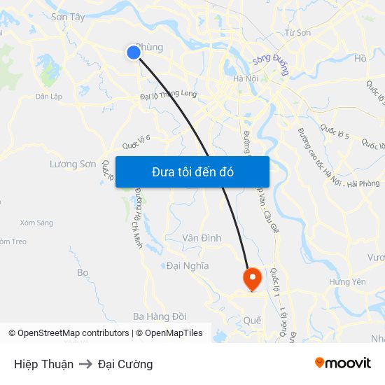 Hiệp Thuận to Đại Cường map