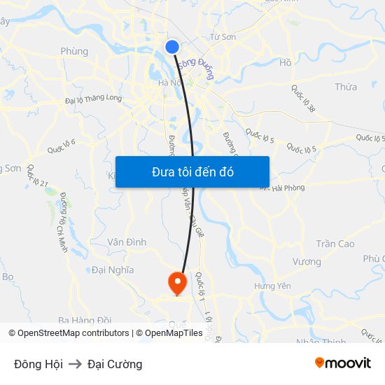 Đông Hội to Đại Cường map