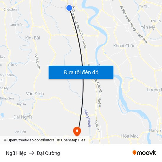 Ngũ Hiệp to Đại Cường map