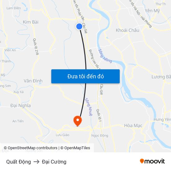 Quất Động to Đại Cường map