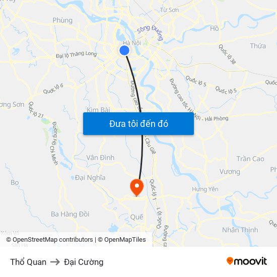 Thổ Quan to Đại Cường map