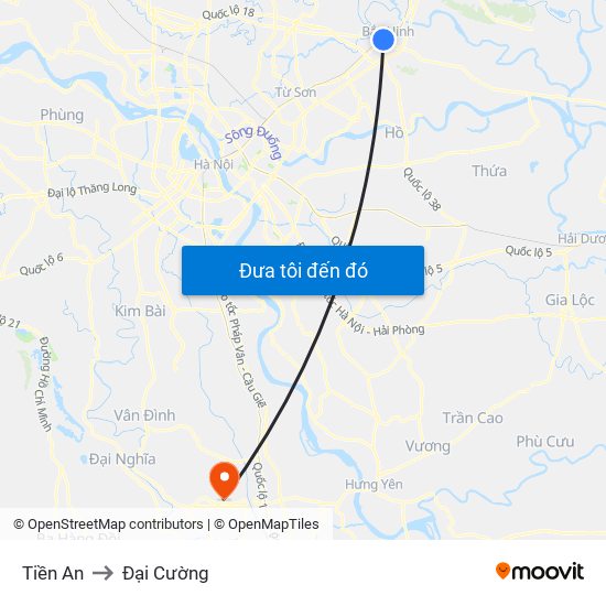 Tiền An to Đại Cường map