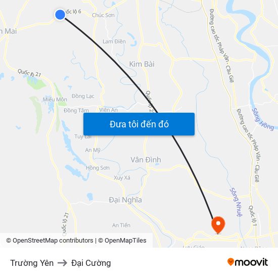 Trường Yên to Đại Cường map