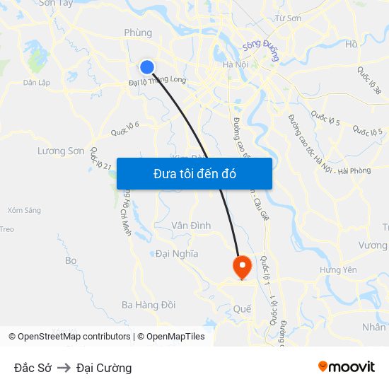 Đắc Sở to Đại Cường map