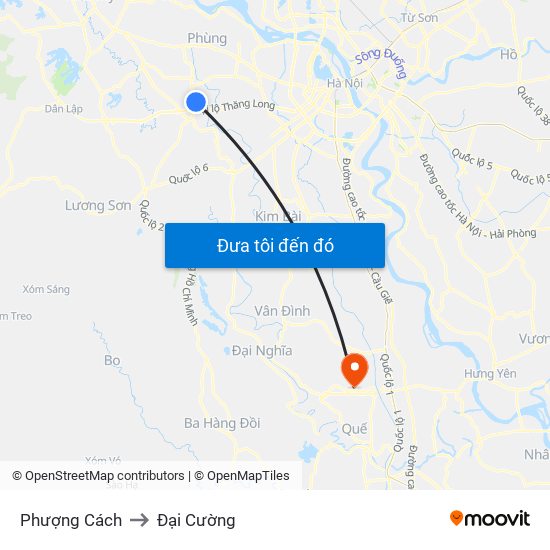 Phượng Cách to Đại Cường map