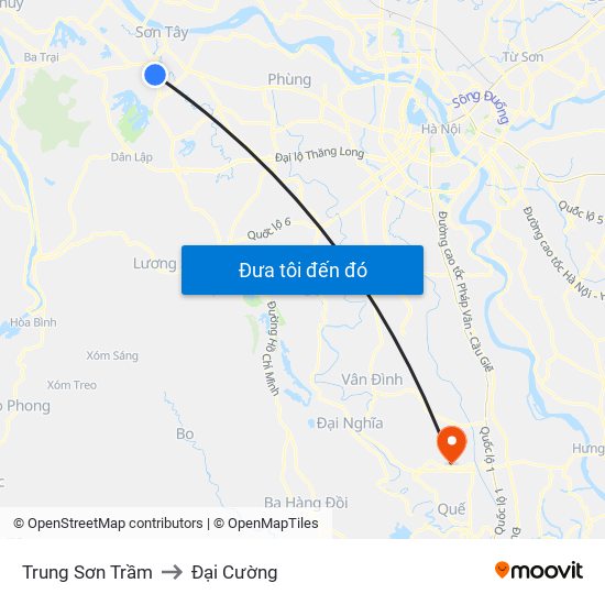 Trung Sơn Trầm to Đại Cường map