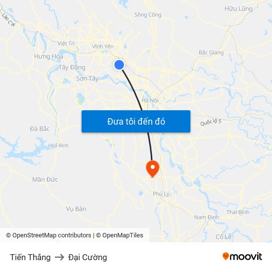 Tiến Thắng to Đại Cường map