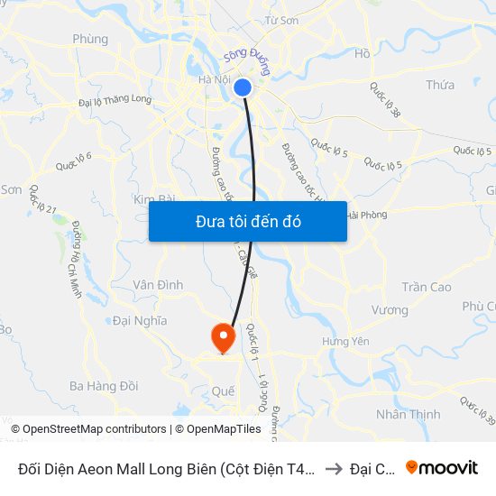 Đối Diện Aeon Mall Long Biên (Cột Điện T4a/2a-B Đường Cổ Linh) to Đại Cường map