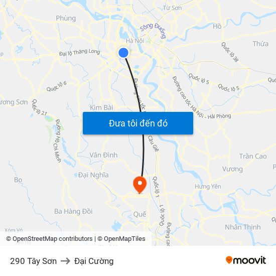 290 Tây Sơn to Đại Cường map