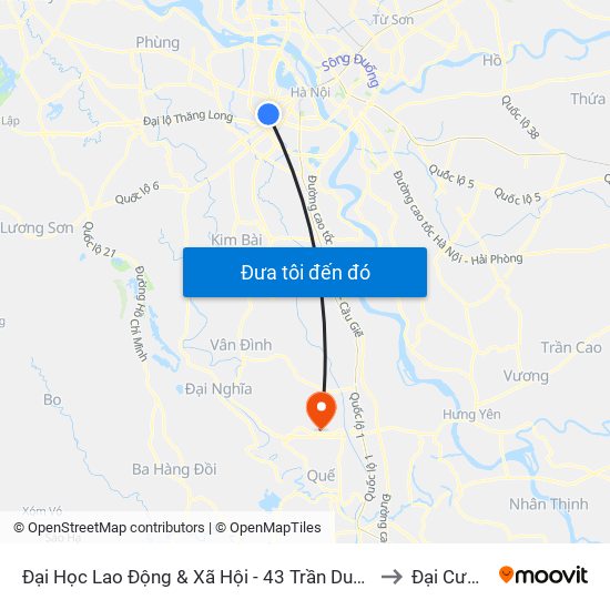 Đại Học Lao Động & Xã Hội - 43 Trần Duy Hưng to Đại Cường map