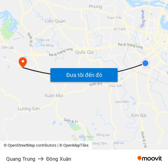 Quang Trung to Đông Xuân map