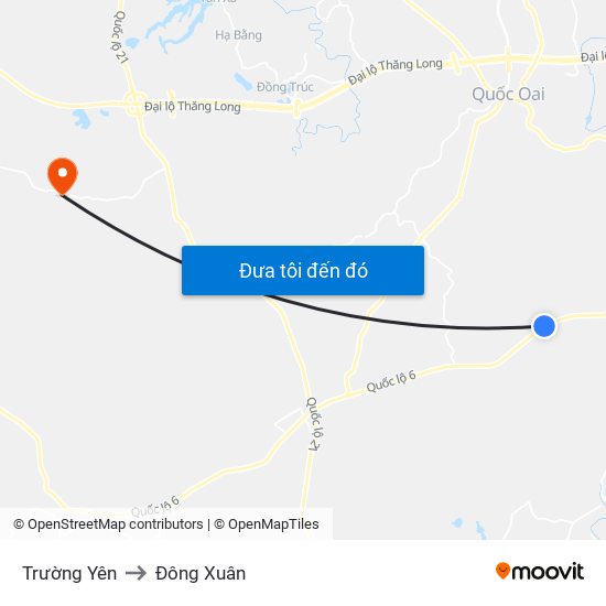 Trường Yên to Đông Xuân map