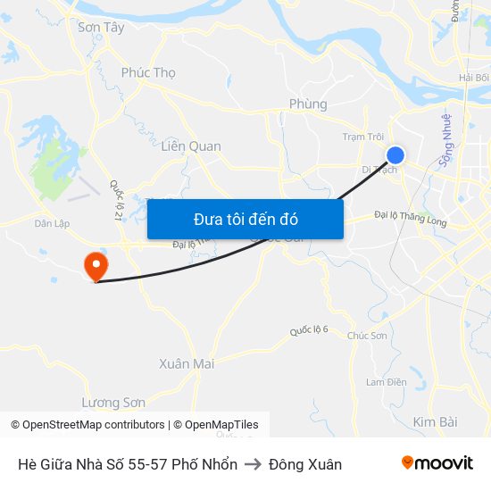 Hè Giữa Nhà Số 55-57 Phố Nhổn to Đông Xuân map