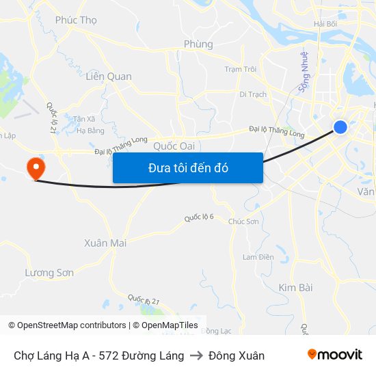 Chợ Láng Hạ A - 572 Đường Láng to Đông Xuân map