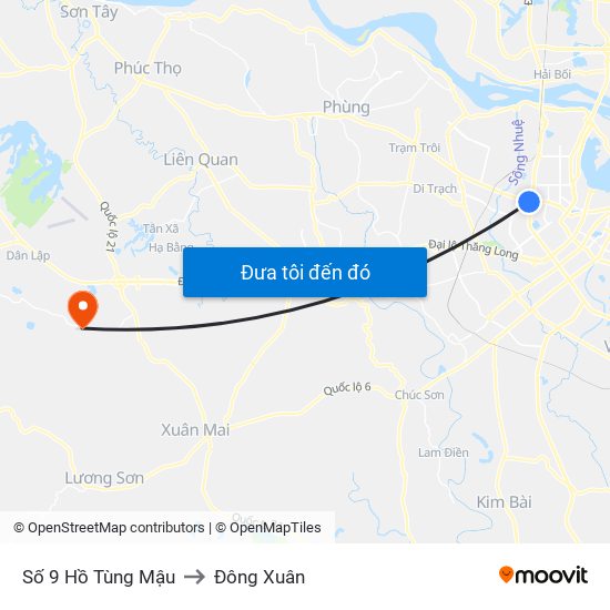 Số 9 Hồ Tùng Mậu to Đông Xuân map