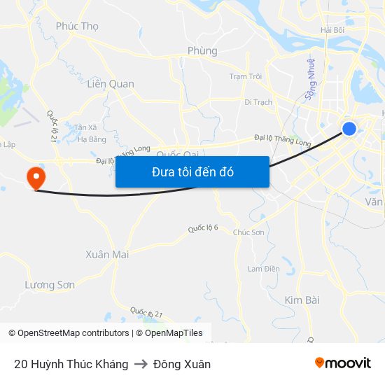 20 Huỳnh Thúc Kháng to Đông Xuân map