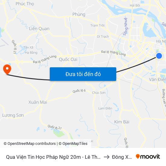 Qua Viện Tin Học Pháp Ngữ 20m - Lê Thanh Nghị to Đông Xuân map