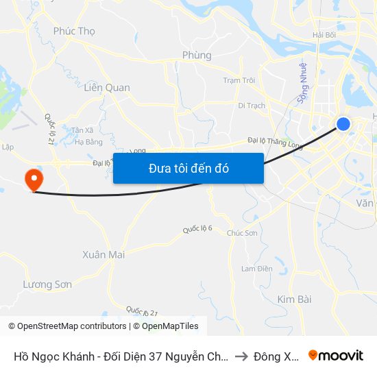 Hồ Ngọc Khánh - Đối Diện 37 Nguyễn Chí Thanh to Đông Xuân map