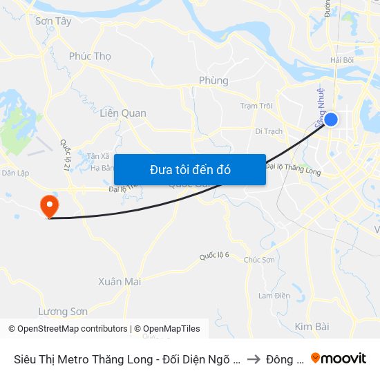 Siêu Thị Metro Thăng Long - Đối Diện Ngõ 599 Phạm Văn Đồng to Đông Xuân map