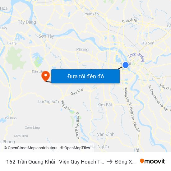 162 Trần Quang Khải - Viện Quy Hoạch Thủy Lợi to Đông Xuân map