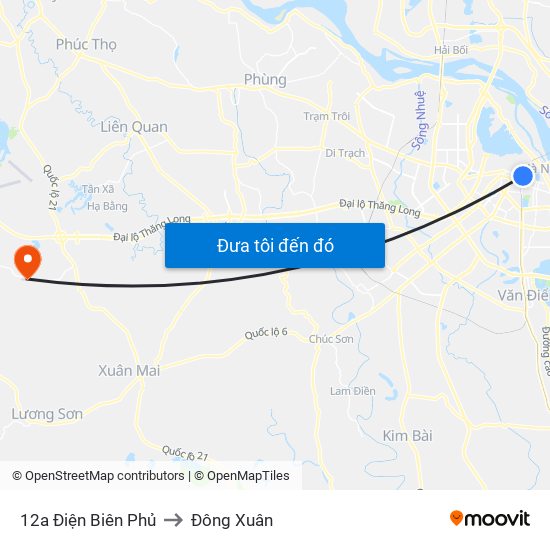 12a Điện Biên Phủ to Đông Xuân map