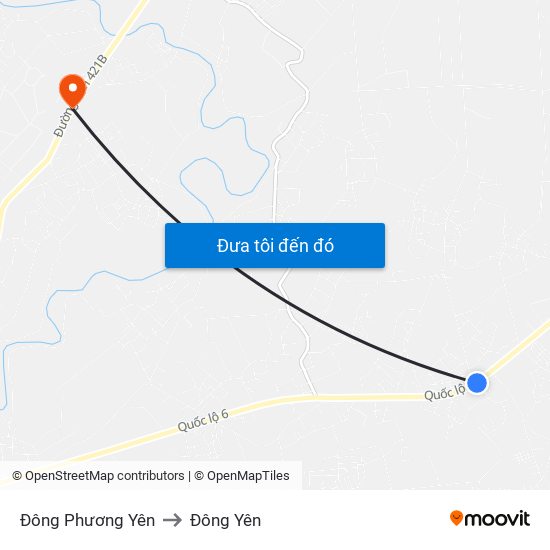 Đông Phương Yên to Đông Yên map