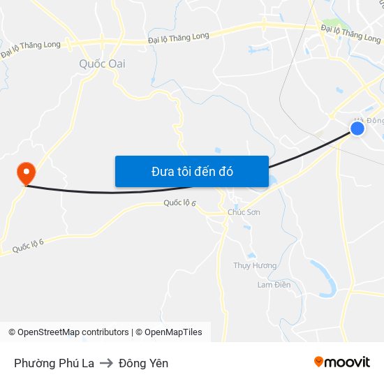 Phường Phú La to Đông Yên map