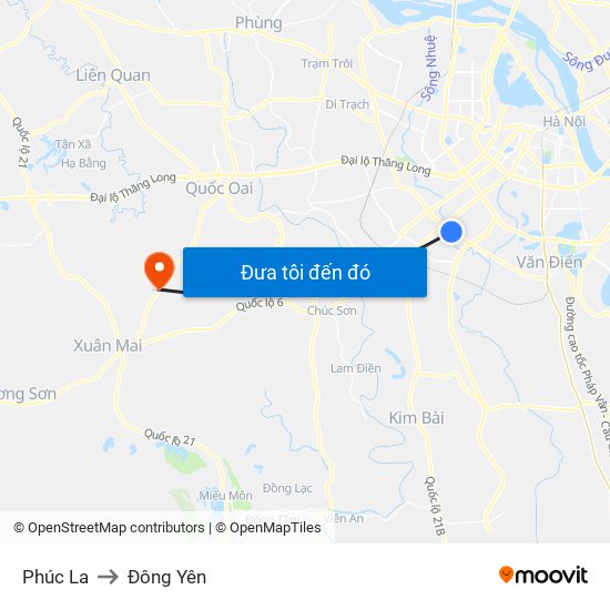 Phúc La to Đông Yên map