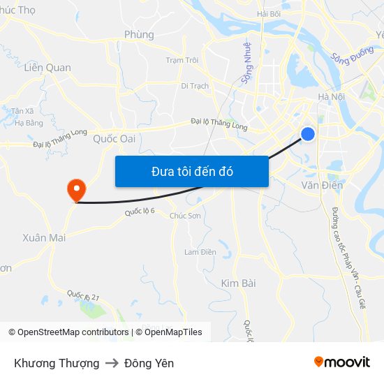 Khương Thượng to Đông Yên map